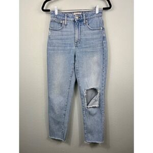 MADEWELL Women's The Curvy‎ Perfect Vintage Light Wash Distressed Size 26